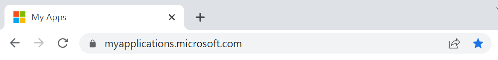 showing a browser with link to myapplications.microsoft.com